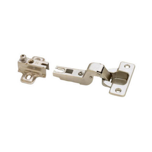 110-Degree Nickel Overlay Cabinet Hinges - pair