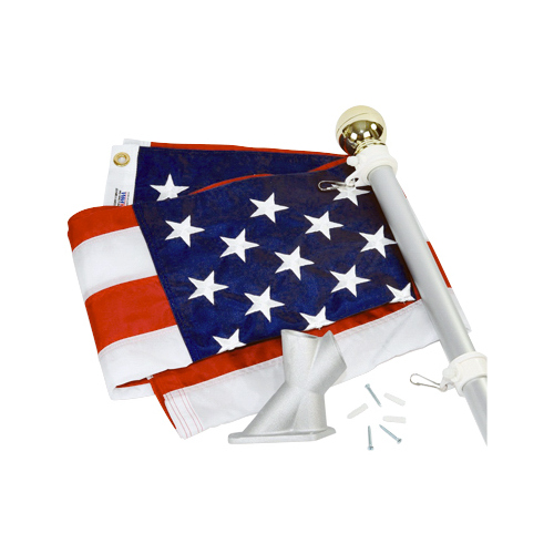 Annin 31839 U.S. Flag Set With 3 x 5-Ft. Flag, 6-Ft. Pole