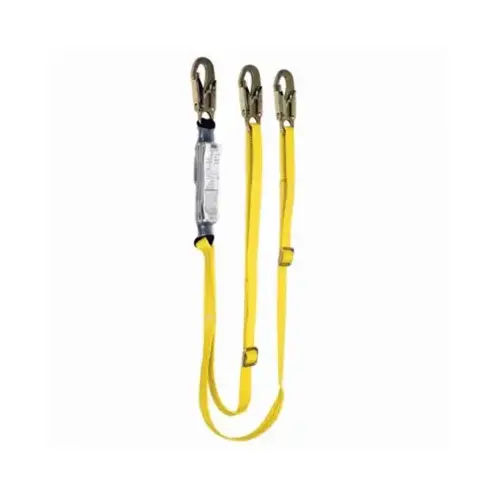 Adjustable Shock-Absorbing Lanyard, Twin Leg