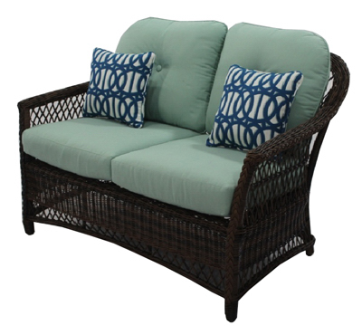 Four Seasons Courtyard BGH05505H60 Bermuda Loveseat, All-Weather Wicker, Steel Frame, 49-In.