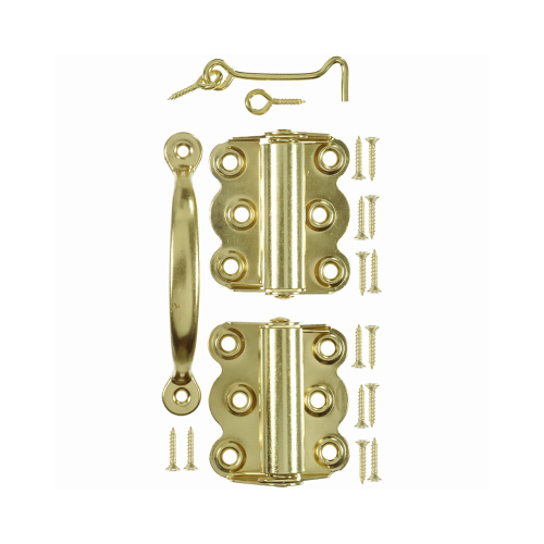 HAMPTON PRODUCTS-WRIGHT V29H Screen / Storm Door Hinge & Handle Set, Brass Plated