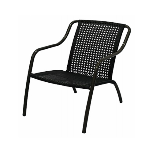 Four Seasons Courtyard BGE02200H60 Richmond Wicker Stacking Chair, Espresso With Steel Frame