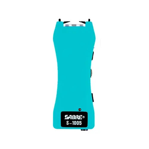 Mini Stun Gun & Flashlight, Holster, Teal