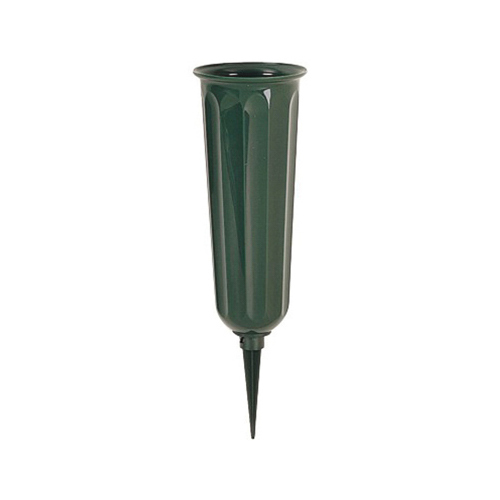 Novelty 05011 Cemetery Vase, Green Plastic, 3 x 7-In.