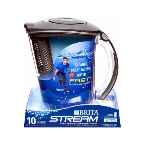 Stream Filter Pitcher, Carbon Gray, 10-Cup