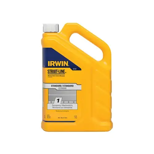 IRWIN STRAIT-LINE 65104 Standard Marking Chalk – 5-Pound White Chalk For Temporary Layout On Metal, Concrete, Lumber & More