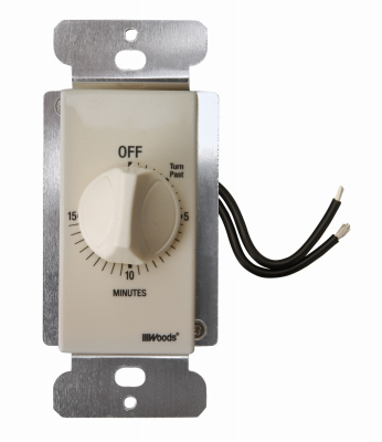 SOUTHWIRE/COLEMAN CABLE 59712WD In-Wall 15-Minute Switch Countdown Timer, Almond