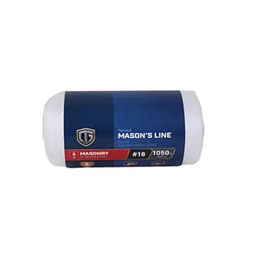 Nylon Mason Line Twine, White, #18 x 1050-Ft.