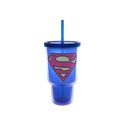 SILVER BUFFALO LLC SP0217 Superman Plastic Cold Cup, 32-oz.