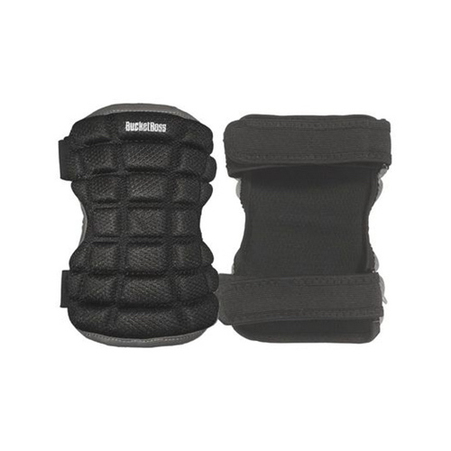 Baseball Knee Pad, Foam Pad, 2-Strap, Hook and Loop Closure Black