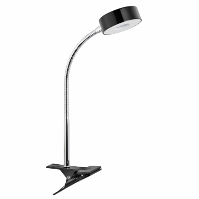 Globe Electric 12648 LED Clip Lamp, Black, 5-Watt