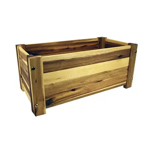 Crate-Style Wood Planter, 19 x 8.25-In. - pack of 6