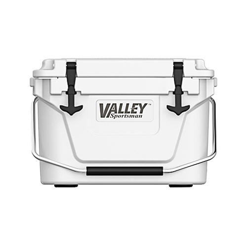 Hard Cooler, Roto Molded, White, 20-Qt.