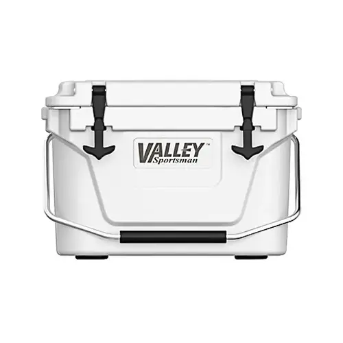 Hard Cooler, Roto Molded, White, 20-Qt.