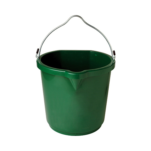 Heated Bucket, Polyethylene, Green