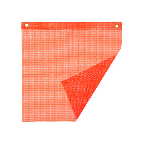 Safety Flag, Mesh PVC, 18 x 18-In. Hi-Visibility Orange