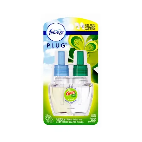 PLUG Scented Air Freshener, 0.87 oz, Gain Original, 50 days-Day Freshness - pack of 6