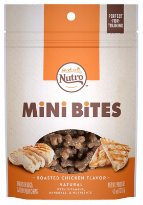 Nutro 12622 Dog Treats, Chicken Mini Bites, 8-oz.