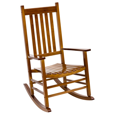 Seasonal Trends KN-28N KN Porch Rocker, 69 in OAW, 86 in OAD, 116 in OAH, Hardwood, Natural