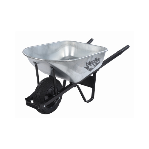 Wheelbarrow - YardTek PRO Galvanized 6-Cu.Ft Single-Tire