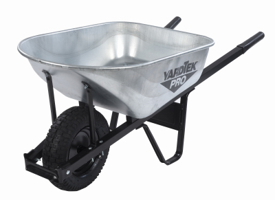 Master Gardner WB7072 Wheelbarrow - YardTek PRO Galvanized 6-Cu.Ft Single-Tire