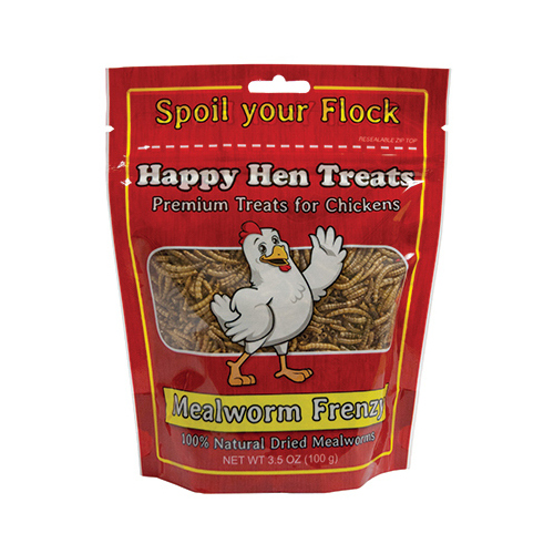 Happy Hen Treats 17005 Poultry Treats, Mealworm, 3.5-oz.