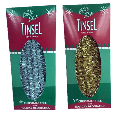 Brite Star 10-221-55 Tinsel Garland, Vintage, Assorted Colors, 12-Ft.