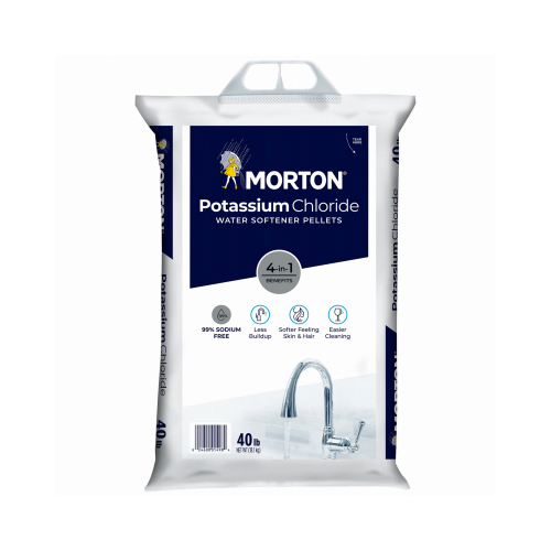 Morton Salt F114980000G Water Softening Pellets, Potassium Chloride, 40-Lbs.
