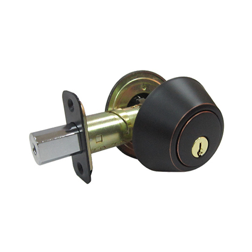 Taiwan Fu Hsing Industrial Co., Ltd. DLX72 KA3Z Double-Cylinder Deadbolt, Aged Bronze