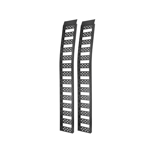 Aluminum Arched Ramp, Black, 1500-Lb. Capacity, 12 x 94-In., Pr.