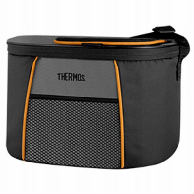 Thermos C63006006 Soft-Sided Cooler, Black/Gray, Holds 6 Cans