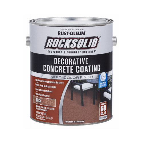 RockSolid Decorative Concrete Coating, Brick Color, Gallon