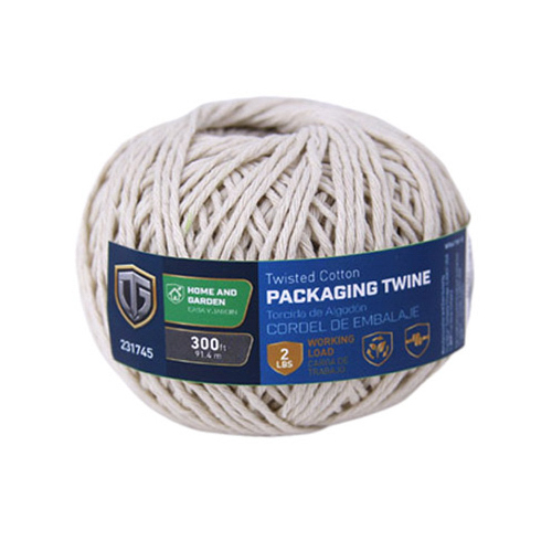 Parcel Post Twine, Twisted Cotton, #9 x 300-Ft.