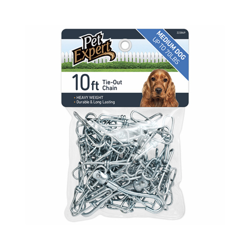 Pet Expert PE223849 Tie Out Chain, 2.5mm x 10-Ft.