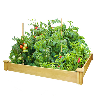 GREENES FENCE CO RC4S4B3CP Raised Garden Kit, 4 x 4-Ft.