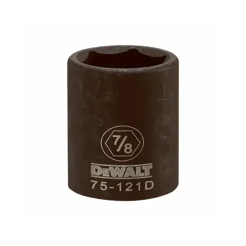 SAE Impact Socket, 6-Point, Black Oxide, 1/2-In. Drive, 7/8-In.