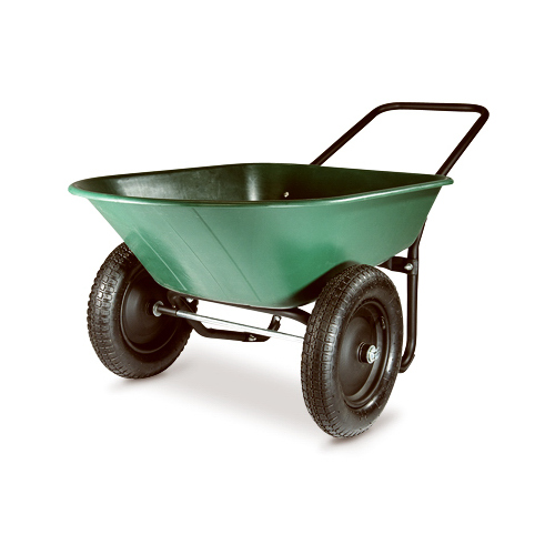 Green Thumb 70008 2-Wheel Poly Wheelbarrow, 5-Cu.-Ft. Capacity