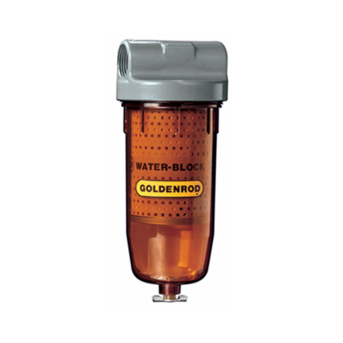 Goldenrod Water Block Fuel Filter, 3/4-In. NPT Top Cap