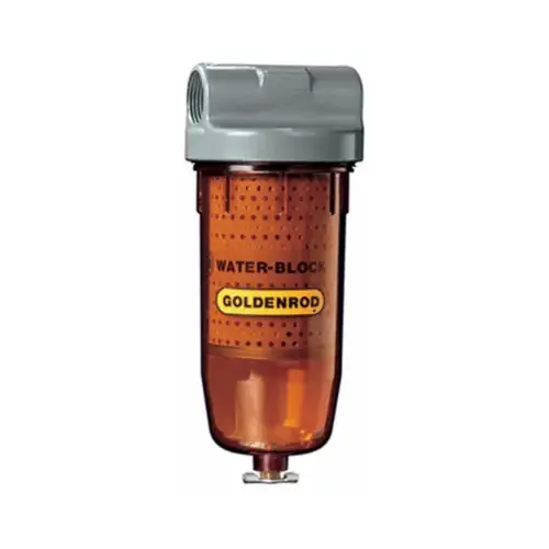 Dutton-Lainson 496-3/4 Goldenrod Water Block Fuel Filter, 3/4-In. NPT Top Cap
