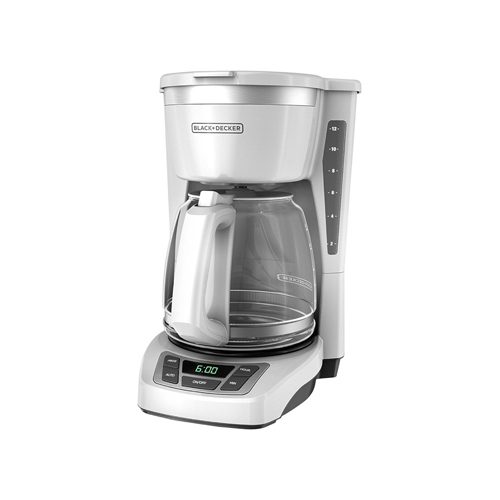 BLACK+DECKER 12-Cup* Programmable Coffeemaker, White, CM1160W 