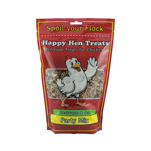 Happy Hen Treats 17015 Poultry Mix, Mealworm & Oats, 2-Lbs.