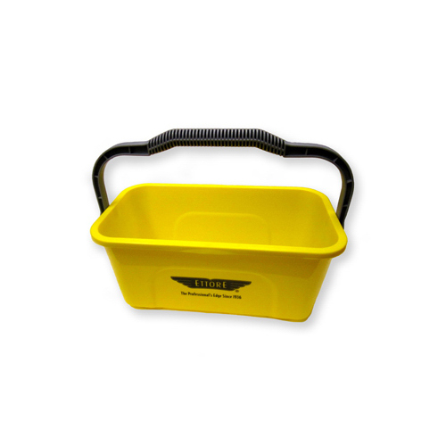 Ettore 86000 Bucket, Rectangular, Yellow Plastic, 3-Gallon