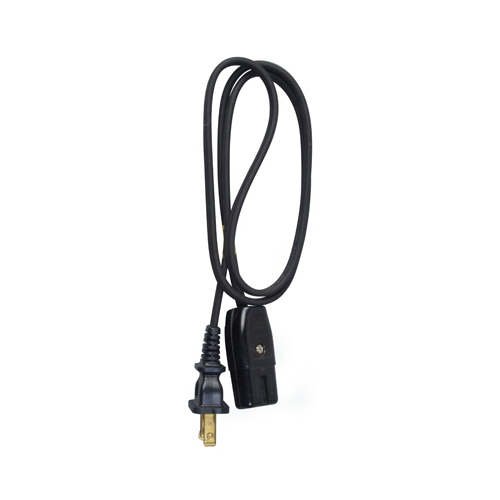 Master Electrician 09303ME Miniature Plug Appliance Cord, 18/2 HPN, Black, 3-Ft.