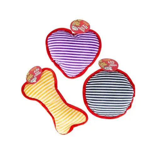 Dog Toy, Plush Squeaker, Assorted Styles - pack of 48