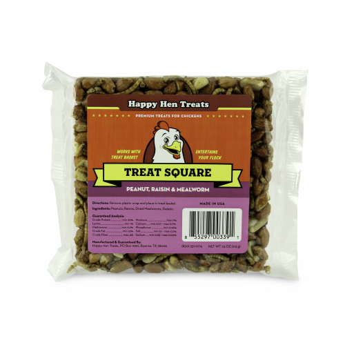 Happy Hen Treats 17086 Mealworm & Peanut Treat Square, 7.5-oz.