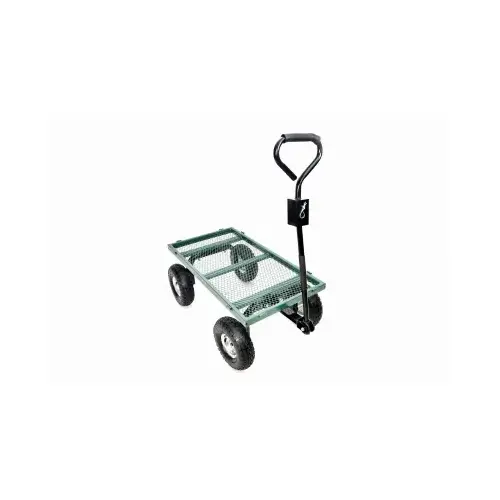 Green Thumb 70108 4-Wheel Mesh Garden Cart Green & Black