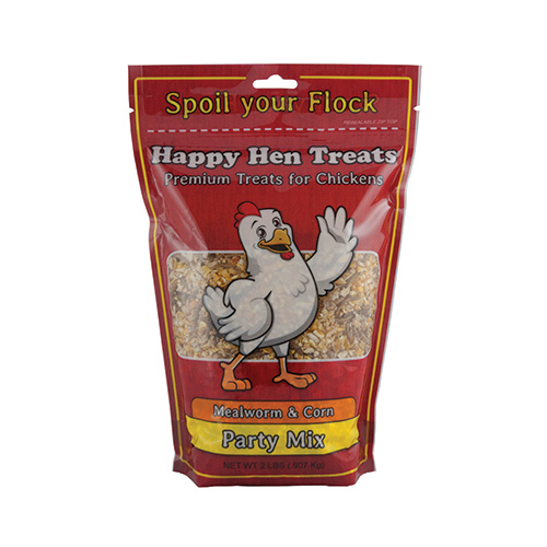 Happy Hen Treats 17013 Poultry Mix, Mealworm & Corn, 2-Lbs.