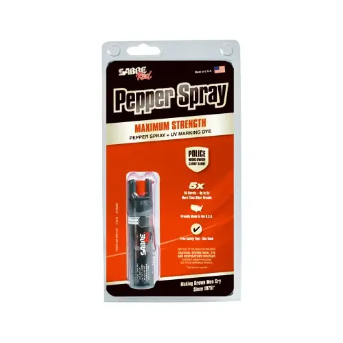 SECURITY EQUIPMENT CORPORATION P-22-OC Maximum Strength Pepper Spray & UV Marking Dye, Black Case & Clip, 0.75 oz.