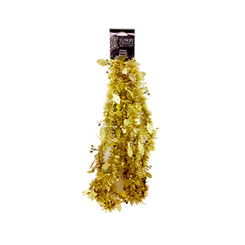 DYNO SEASONAL SOLUTIONS 125510-0972 Tinsel Garland, Gold Lame, 10-Ft.