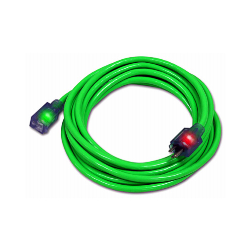 Extension Cord, Green, 14/3, 15-Ft.